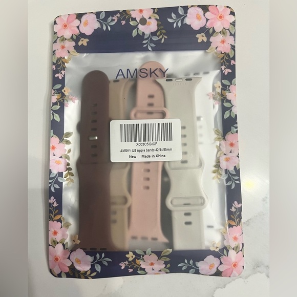 AMSKY Us Apple Bands 42/44/45 mm Multicolor Neutrals watch band New 6pk - Picture 2 of 6
